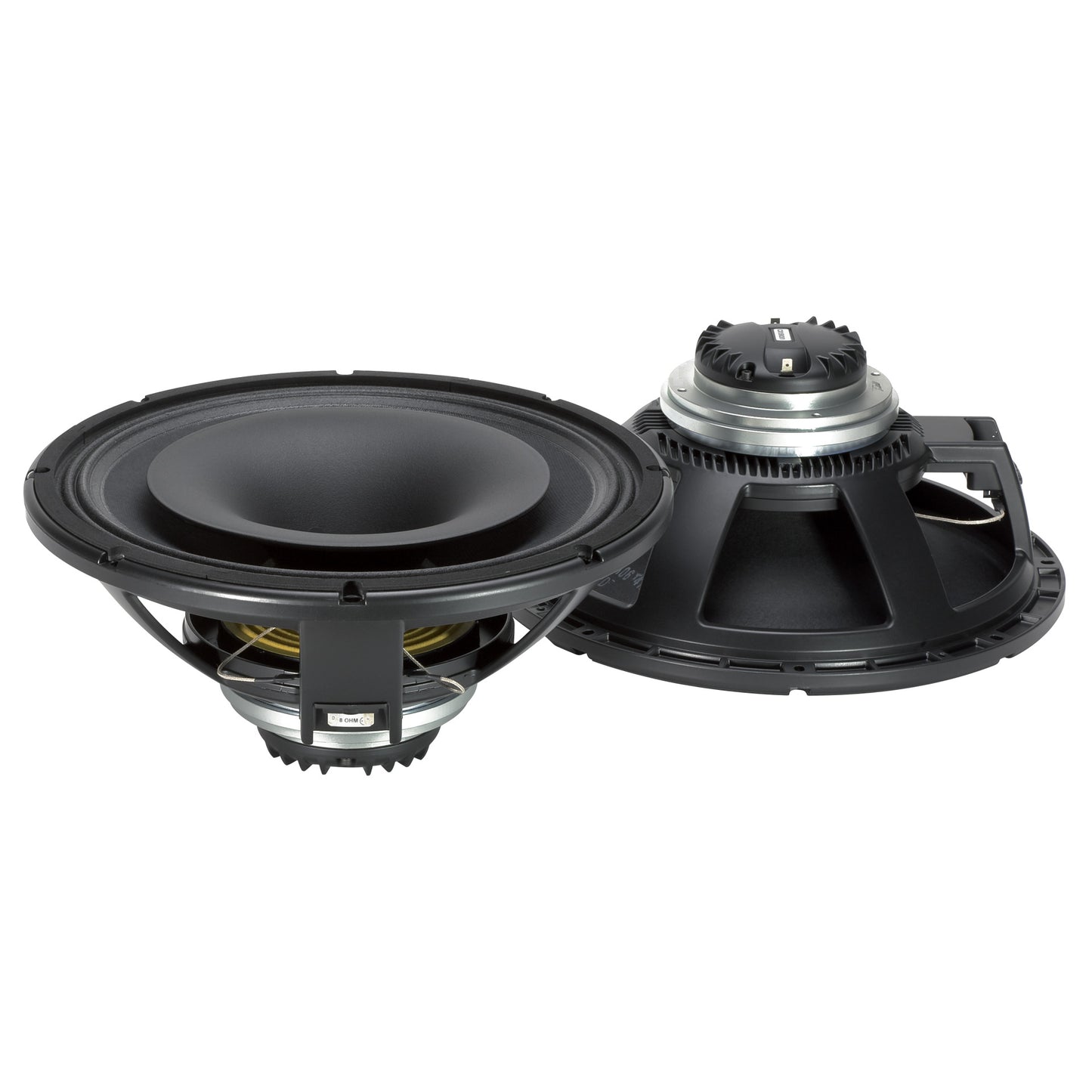 Woofer: 15" Power 450 Watt rms, 900W program. Sensitivity 101 dB. Compression Driver: Exit 1.5" Power 90 Watt rms, 180W program. Sensitivity 110 dB