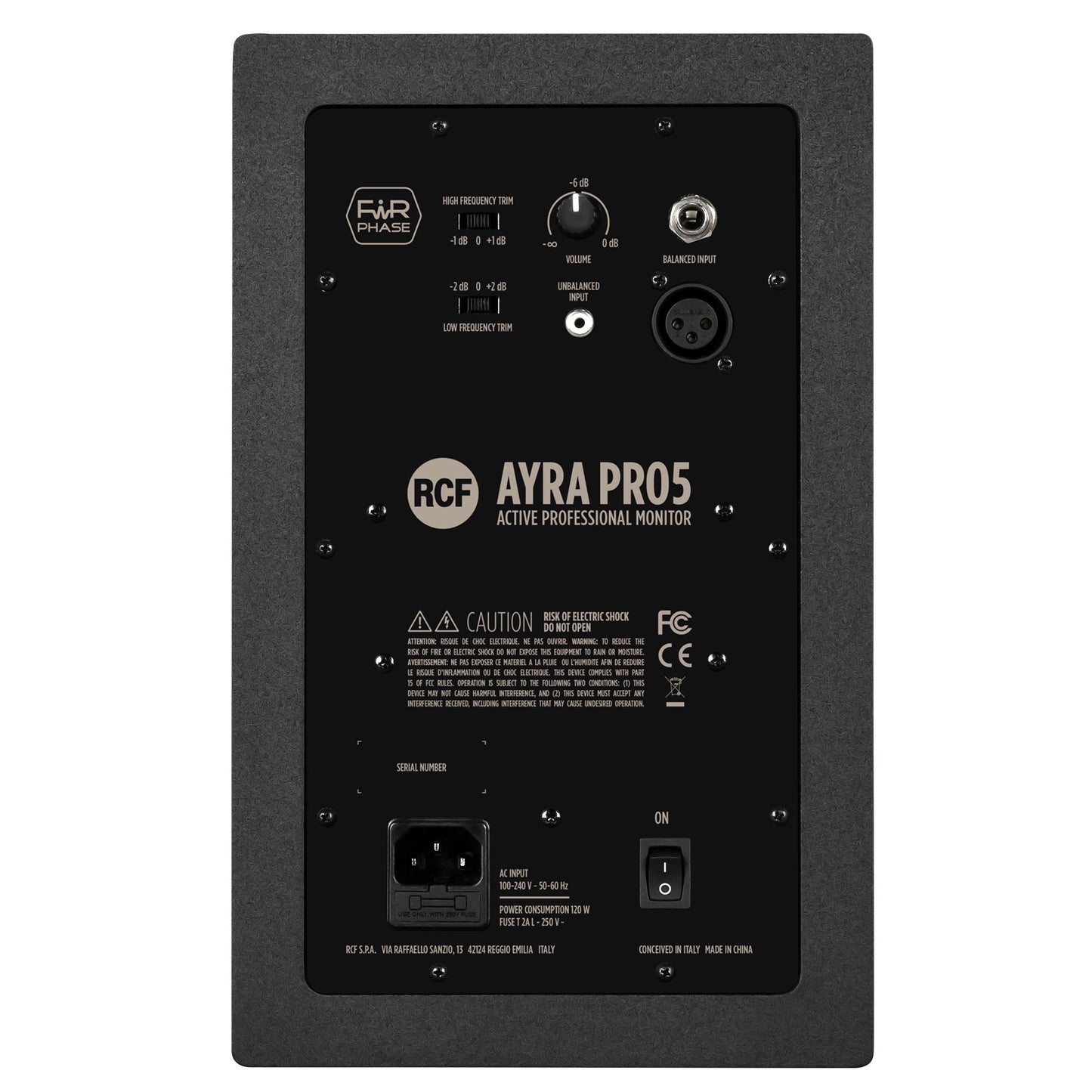 RCF AYRA PRO5 PROFESSIONAL ACTIVE TWO-WAY STUDIO MONITORS