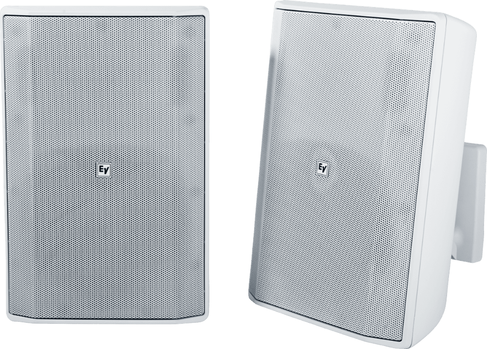 Electro-Voice EVID-S8.2TW Quick install Speaker 8” cabinet 70/100V white. IP54. Sold only in pairs.