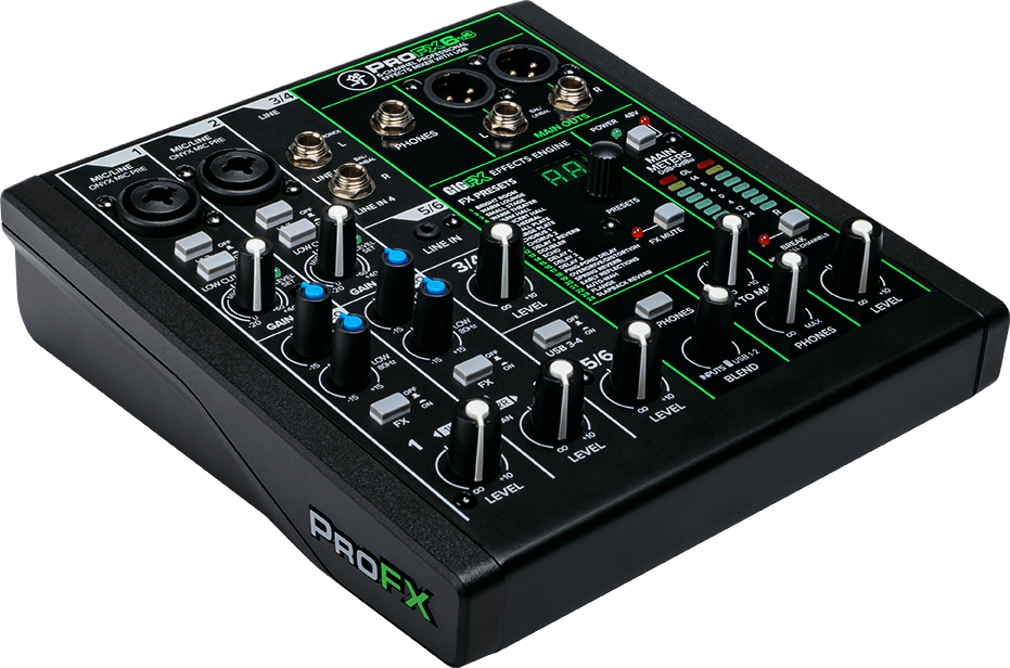 Mackie ProFX6v3 6 Channel Professional Effects Mixer with USB