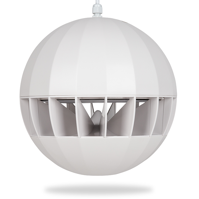 Passive Pendent Ball Speaker, 5/10/20W, 100V, 5M Suspension Cable (White)
