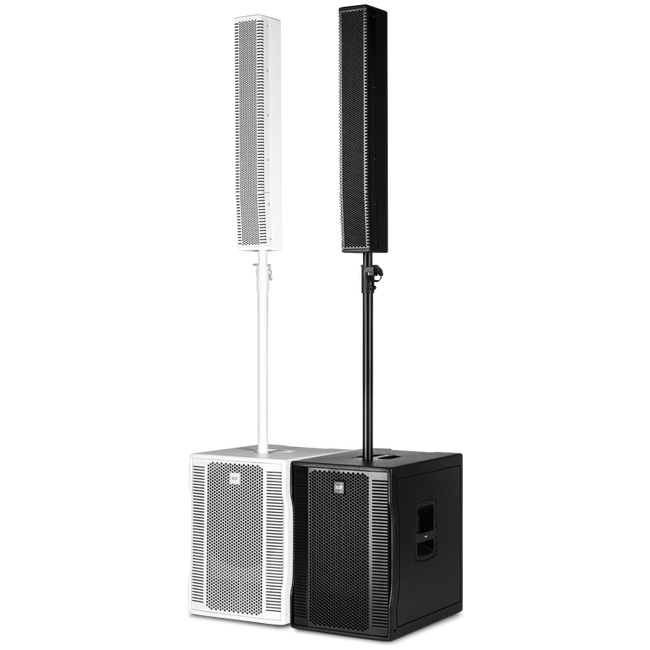 Active 1400W Portable PA System (Baltic Birch), 15" Subwoofer and (8)x4" Top (White)