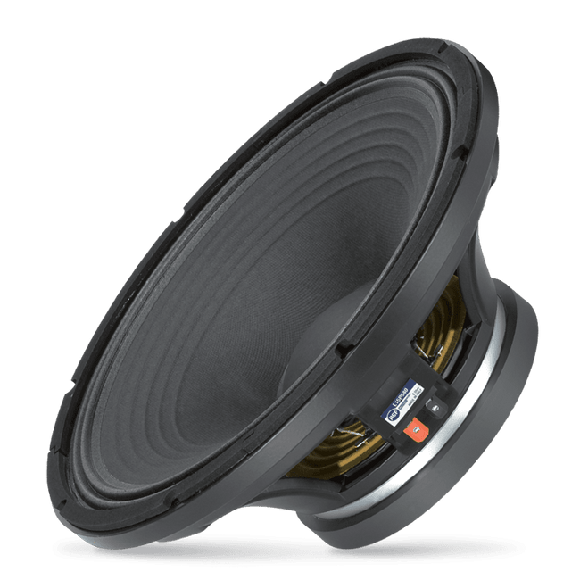 15" Power: 500W rms, 1000W prog. Sensitivity: 98 dB Freq. Range 40-2000 Hz