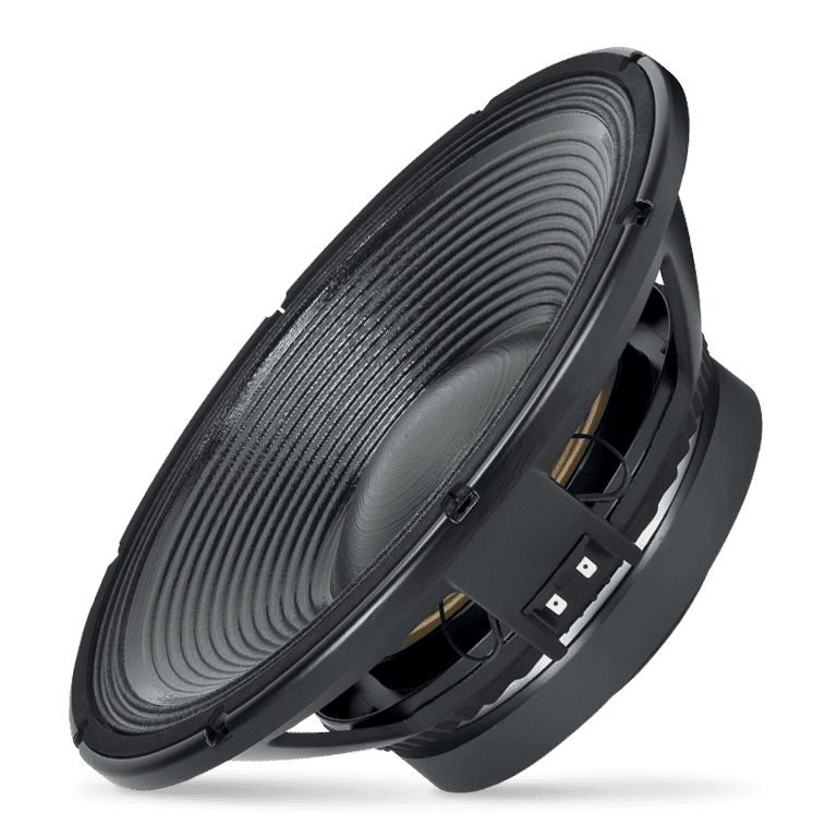 15" Power: 1500W rms, 3000W prog. Sensitivity: 96,5 dB Freq. Range 30-1000 Hz