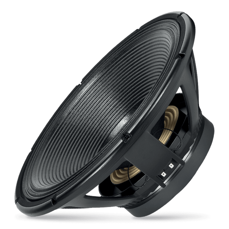 18" Power: 1500W rms, 3000W prog. Sensitivity: 97,5 dB Freq. Range 30-1000 Hz