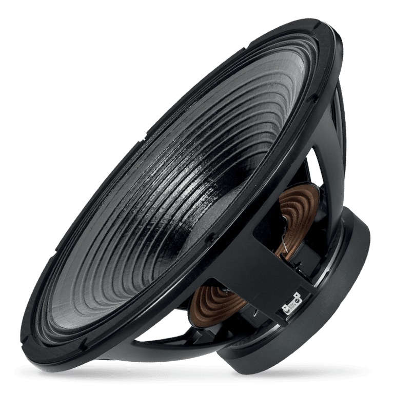 21"Power: 2000W rms, 4000W prog. Sensitivity: 97 Freq. Range 28-1000 Hz