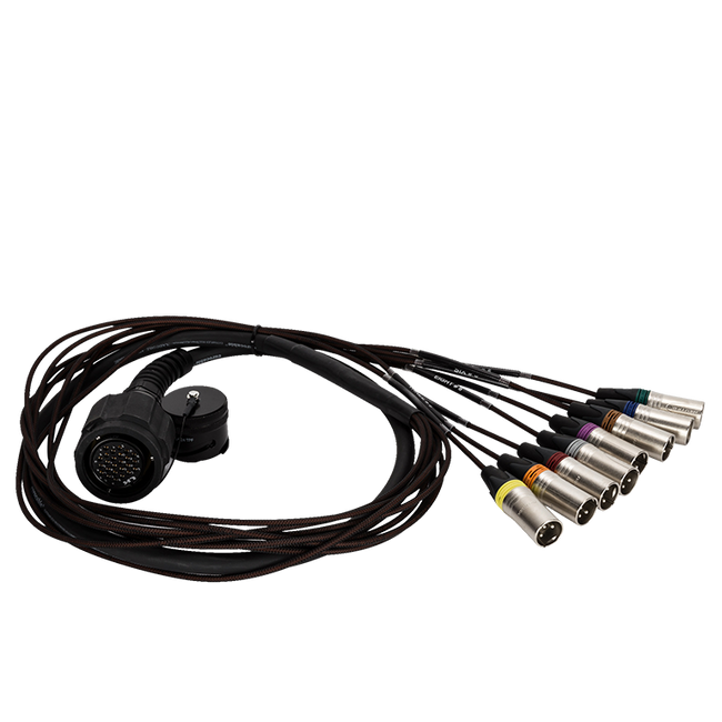 25 Pin To 8X XLR, Cable 1.0 M, Fanout 1.0 M