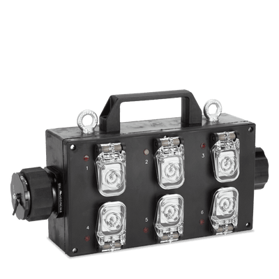 LKS19 IN/OUT Weatherproof Power Box (6X Powercon Output)