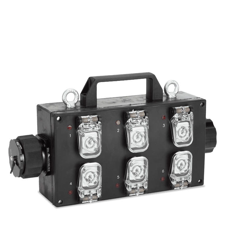 LKS19 IN/OUT Weatherproof Power Box (6X Powercon Output)