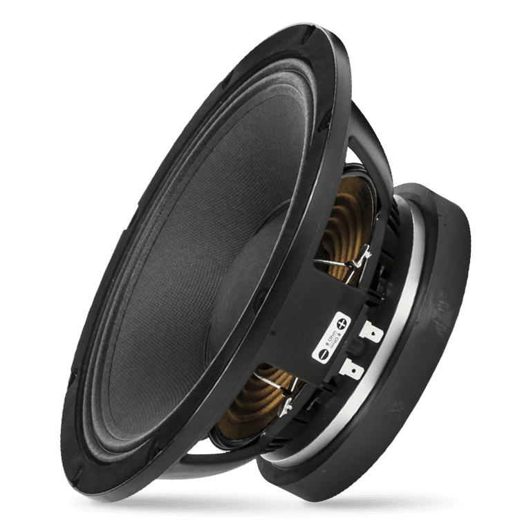 10" Power: 300W rms, 600W prog. Sensitivity: 98 dB Freq. Range 50-3500 Hz