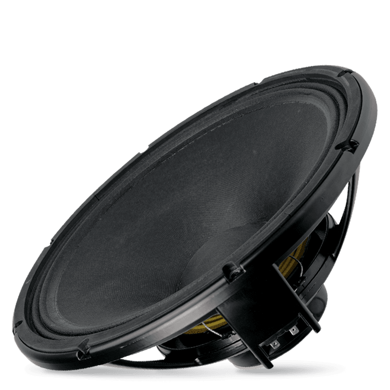 15" Power: 650W rms, 1300W prog. Sensitivity: 99 dB Freq. Range 40-2000 Hz