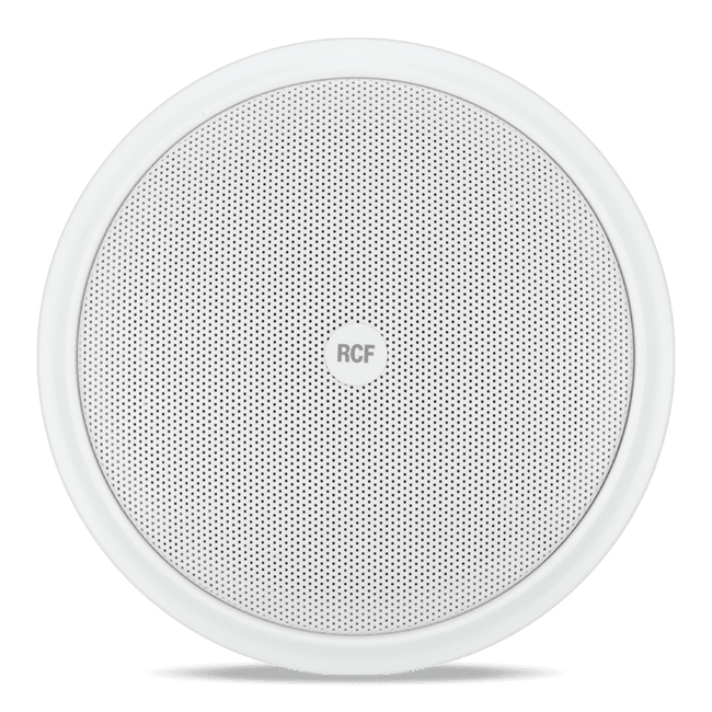 6" Twin-Cone Flush Mounting Ceiling Speaker, White Frame+Grid, 6W, 70-100V. Steel Back-Can Included - EN54-24