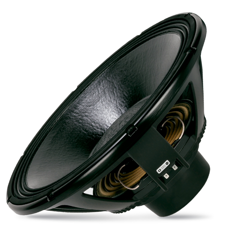 18" Power: 1500W rms, 3000W prog. Sensitivity: 97 dB Freq. Range 25-1000 Hz