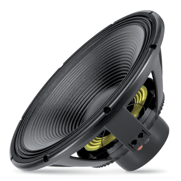 18" Power: 1500W rms, 3000W prog. Sensitivity: 97,5 Freq. Range 30-1000 Hz