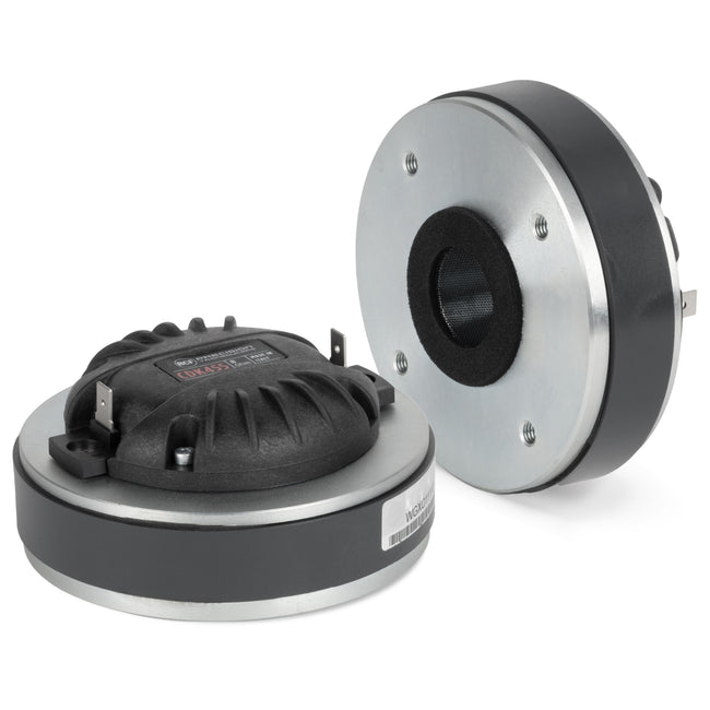 Exit: 1" 70W rms, 140W program. 109dB, 1.2-20KHz -Polymide