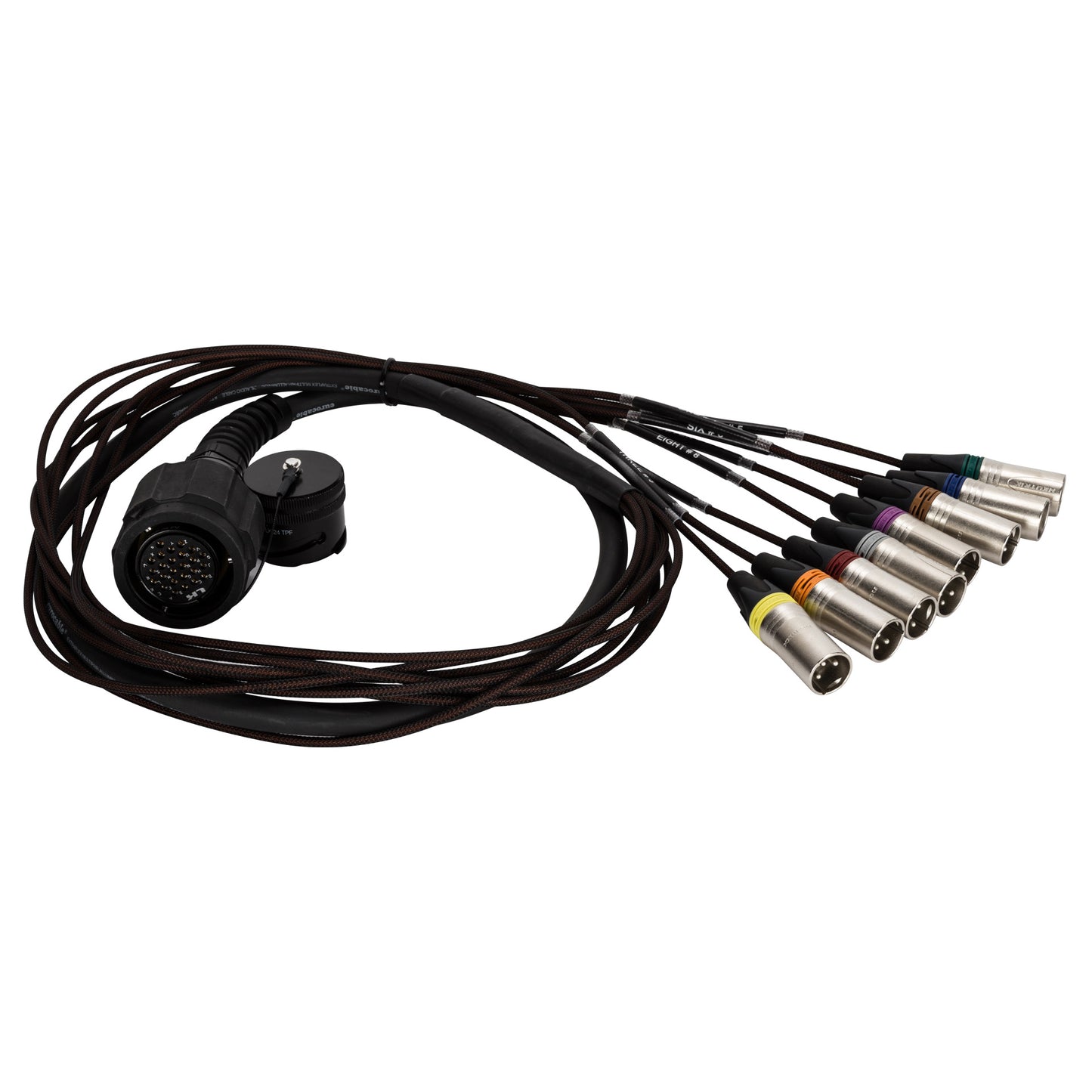 25 Pin To 8X XLR, Cable 1.0 M, Fanout 1.0 M