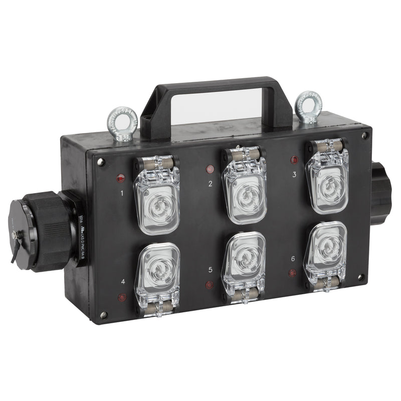 LKS19 IN/OUT Weatherproof Power Box (6X Powercon Output)
