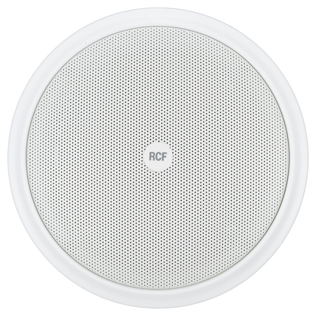 6" Twin-Cone Flush Mounting Ceiling Speaker, White Frame+Grid, 6W, 70-100V. Steel Back-Can Included - EN54-24