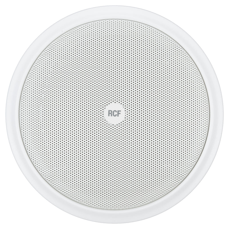 6" Twin-Cone Flush Mounting Ceiling Speaker, White Frame+Grid, 6W, 70-100V. Steel Back-Can Included - EN54-24