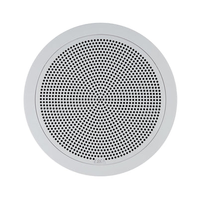 6" Twin-Cone Flush Mounting Ceiling Speaker, White, 6W, 70-100V, Plastic Grille