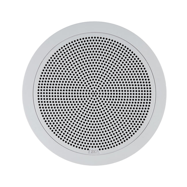 6" Twin-Cone Flush Mounting Ceiling Speaker, White, 6W, 70-100V, Plastic Grille