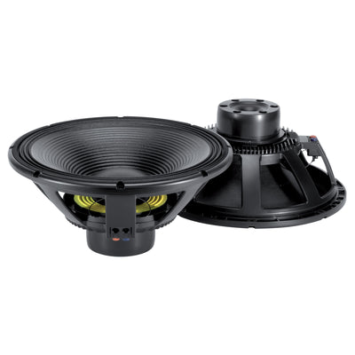 18" Power: 1500W rms, 3000W prog. Sensitivity: 97,5 Freq. Range 30-1000 Hz