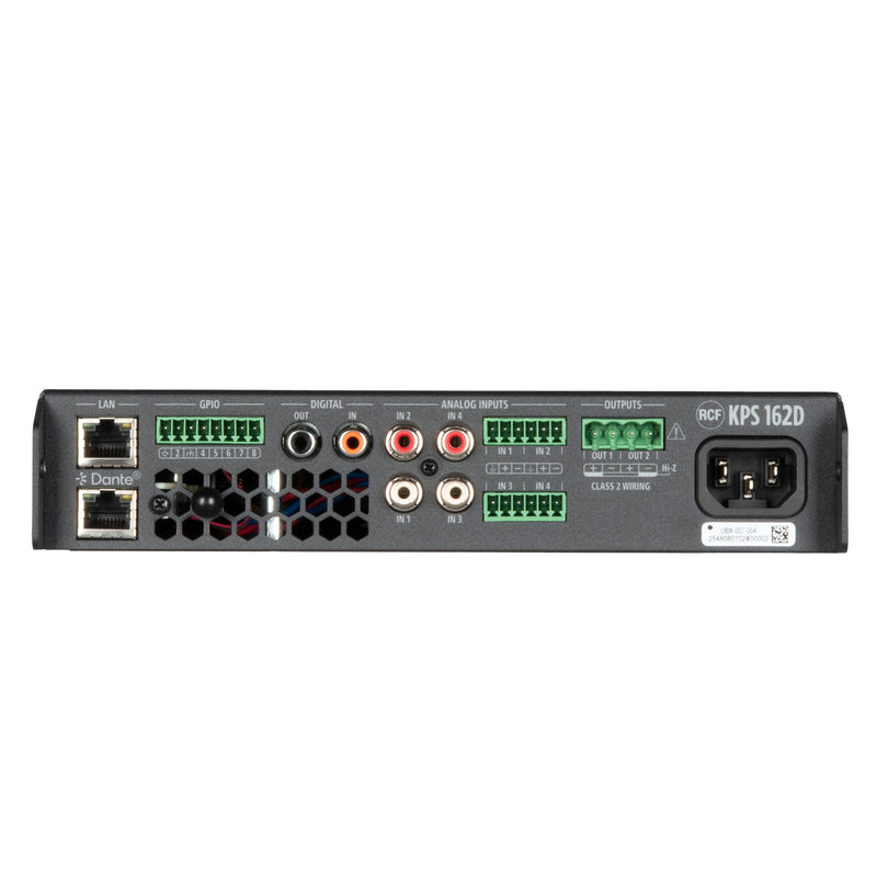 Class D Power Amplifier with DSP, Dante-Equipped (2 X 160 W)