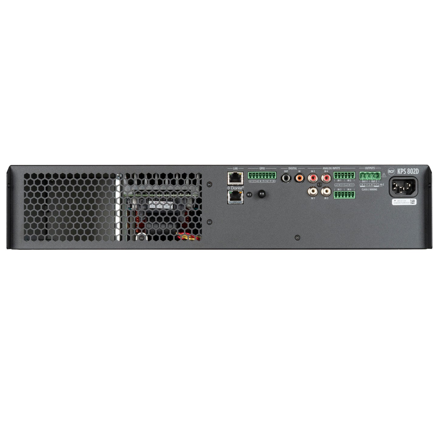 Class D Power Amplifier with DSP, Dante-Equipped (2 X 800 W)