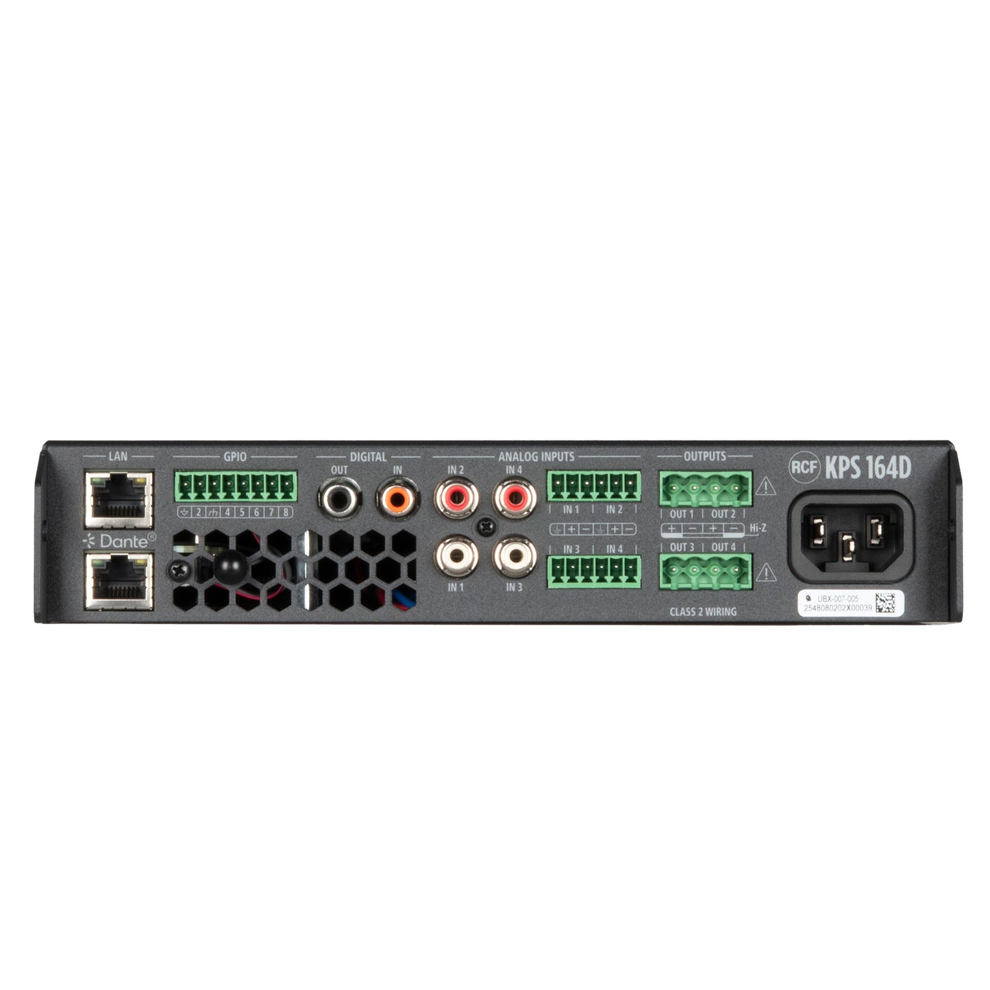 Class D Power Amplifier with DSP, Dante-Equipped (4 X 160 W)