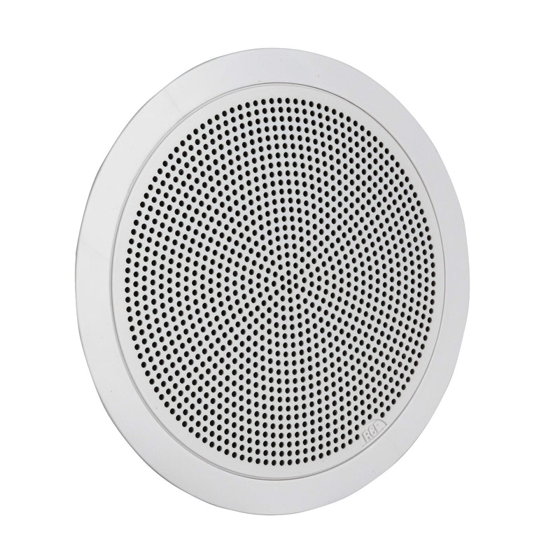 6" Twin-Cone Flush Mounting Ceiling Speaker, White, 6W, 70-100V, Plastic Grille