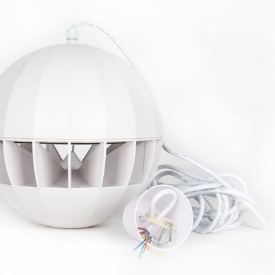 Passive Pendent Ball Speaker, 5/10/20W, 100V, 5M Suspension Cable (White)