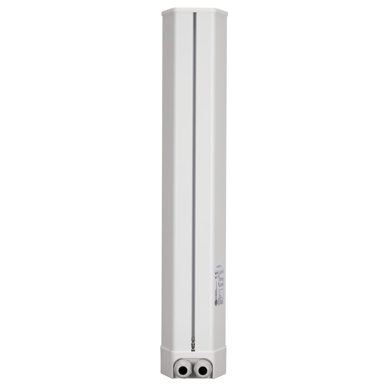 5" Transducers 2 Way Sound Column, Alumin, 20W, 70-100V White, IP 66 - EN54-24