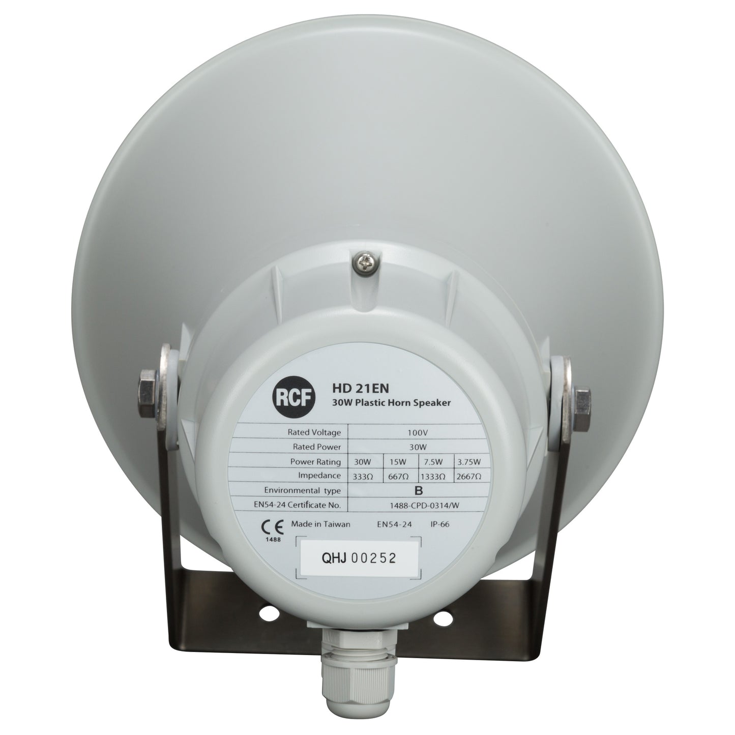 Passive 120W Horn Speaker with 1.5" Driver and Selectable Power (IP66)