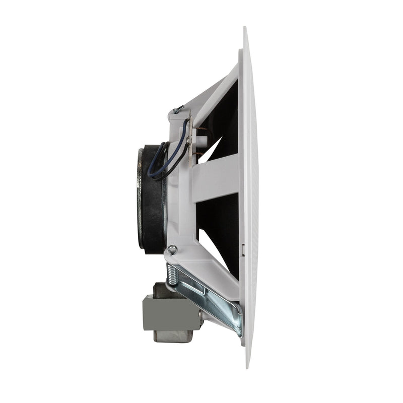 6" Twin-Cone Flush Mounting Ceiling Speaker, White, 6W, 70-100V, Plastic Grille