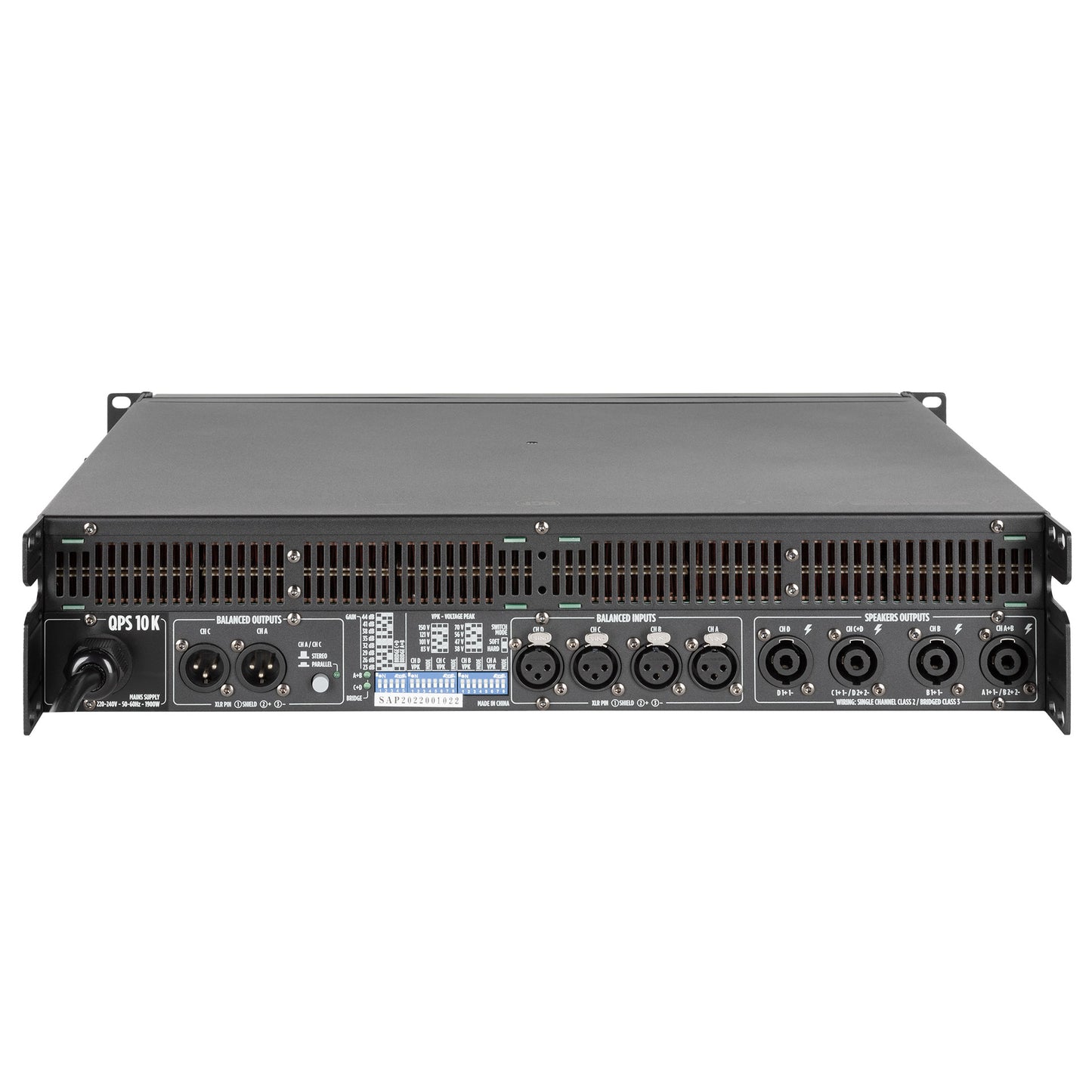 Class HD Power Amplifier (4 X 2,500 W @ 2 Ω)