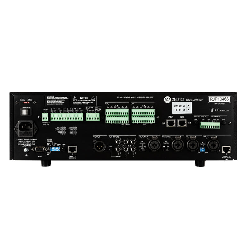 6 Zone Digital Mixer/Amplifier Master Unit - 240W