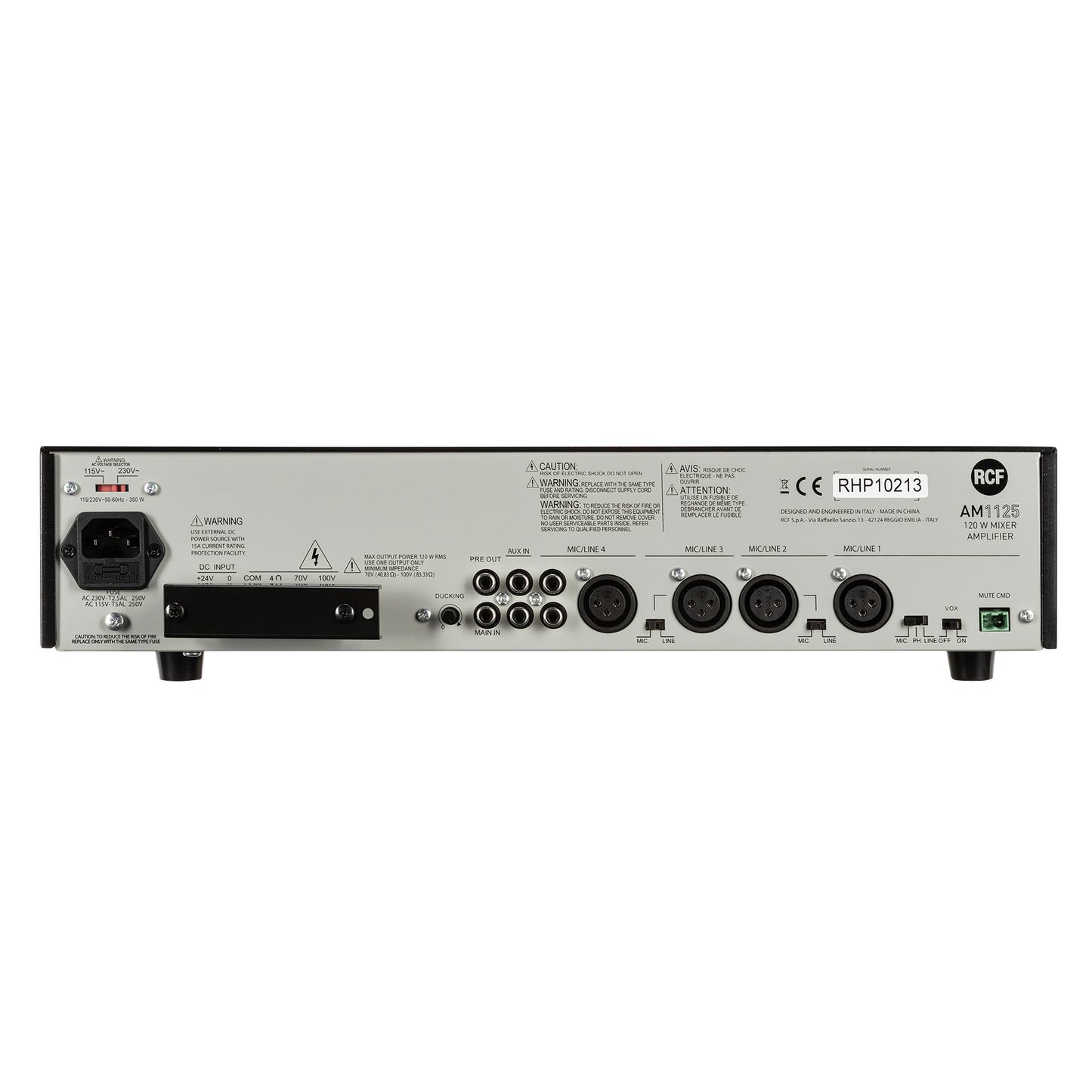 5 Channel Digital Mixer/Amplifier - 4 Ω, 70/100V, 160W