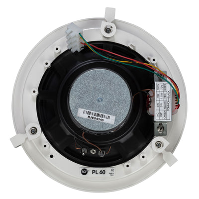 6" Twin-Cone Flush Mounting Ceiling Speaker, White, 6W, 70-100V
