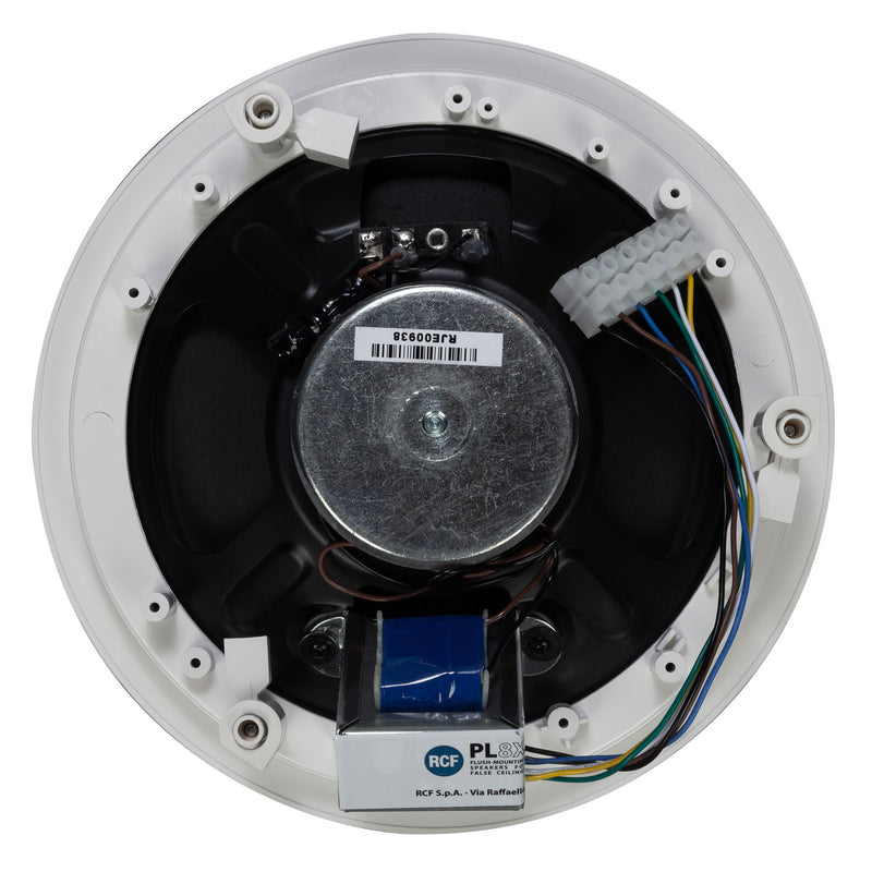 Passive 80W 8" 2-Way Coaxial Ceiling Speaker with Transformer - 70/100V (IP44) (White)