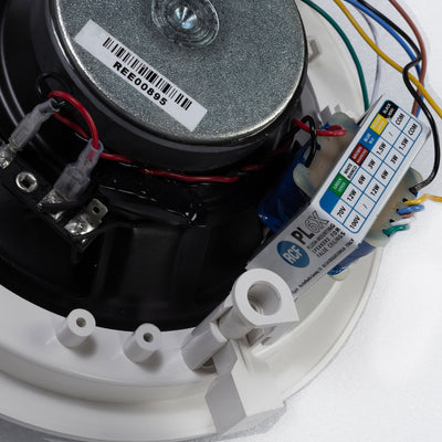 6" Coax Flush Mnt. Ceil. Speaker With Line Transf., 12W, IP. 44 (Black)