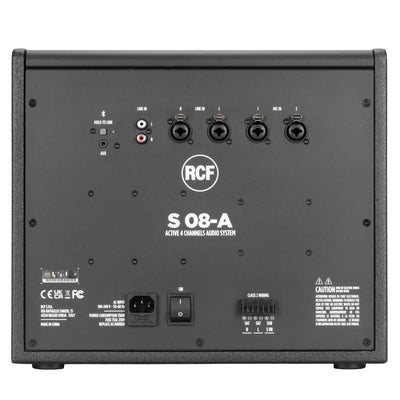 Active (4 X 250W @ 4 OHM) 8" Subwoofer for Satelite System, 4 Channels, Bluetooth
