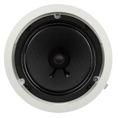 6" Twin-Cone Flush Mounting Ceiling Speaker, White, 6W, 70-100V