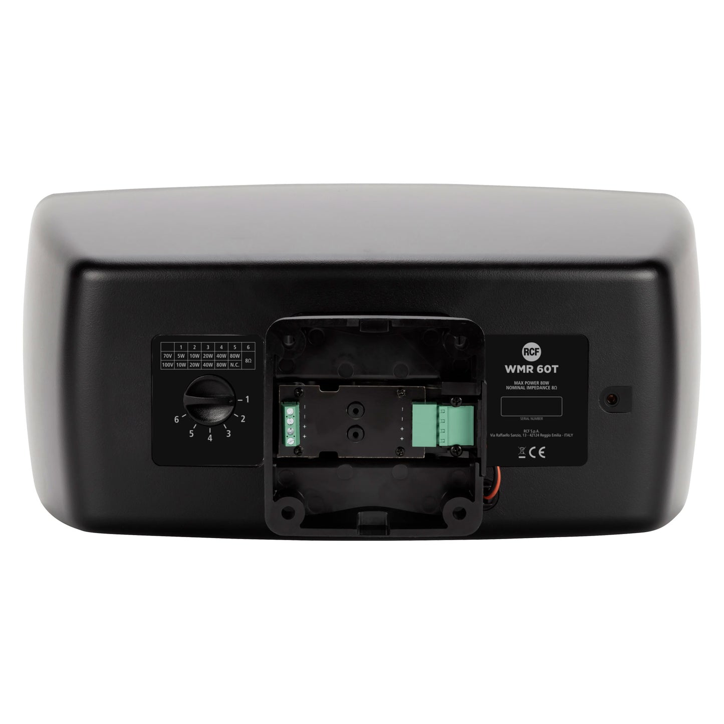 Passive 320W 6.5" 2-Way Wall Mount Monitor Speaker w/ Transformer - 8 Ω, 70/100V