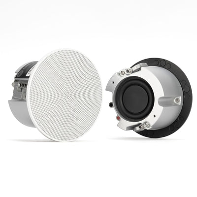 (2) Passive 60W 2.5" Ceiling Speakers (Contains White & Black Grills) - 16 Ω
