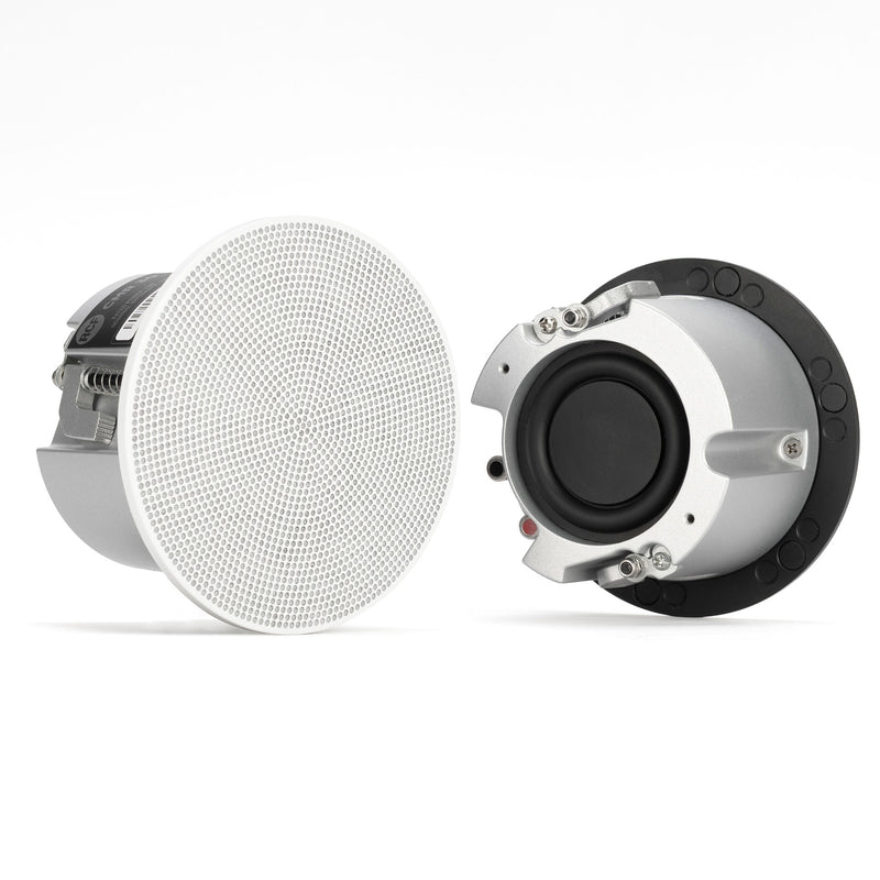 (2) Passive 60W 2.5" Ceiling Speakers (Contains White & Black Grills) - 16 Ω