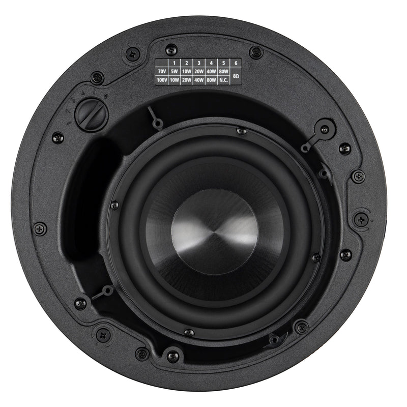Passive 320W 6.5" 2-Way Ceiling Subwoofer w/ Transformer - 8 Ω, 70/100V (White)