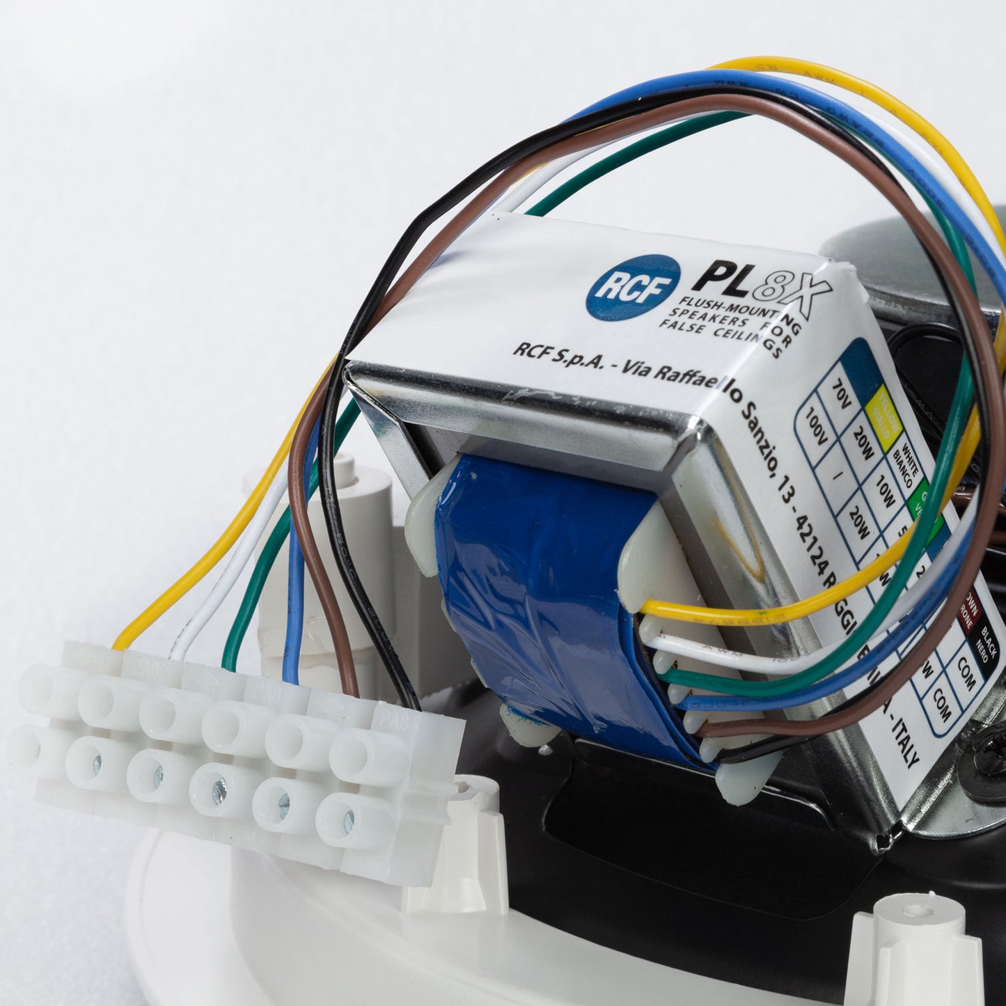 Passive 80W 8" 2-Way Coaxial Ceiling Speaker with Transformer - 70/100V (IP44)