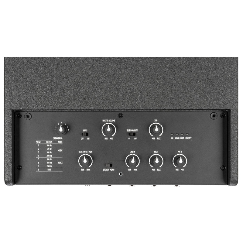 Active (4 X 250W @ 4 OHM) 8" Subwoofer for Satelite System, 4 Channels, Bluetooth