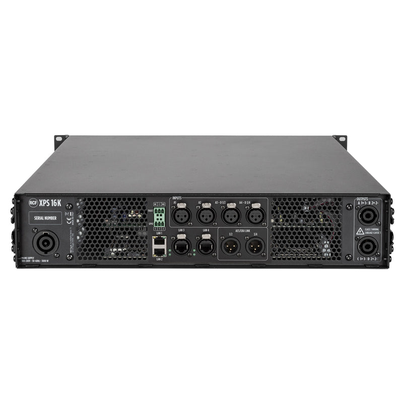 Class D Power Amplifier with DSP, RDNet Management (4 X 4,000 W @ 2.7 Ω)