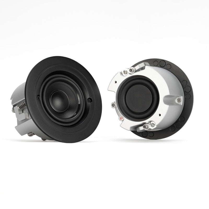 (2) Passive 60W 2.5" Ceiling Speakers (Contains White & Black Grills) - 16 Ω